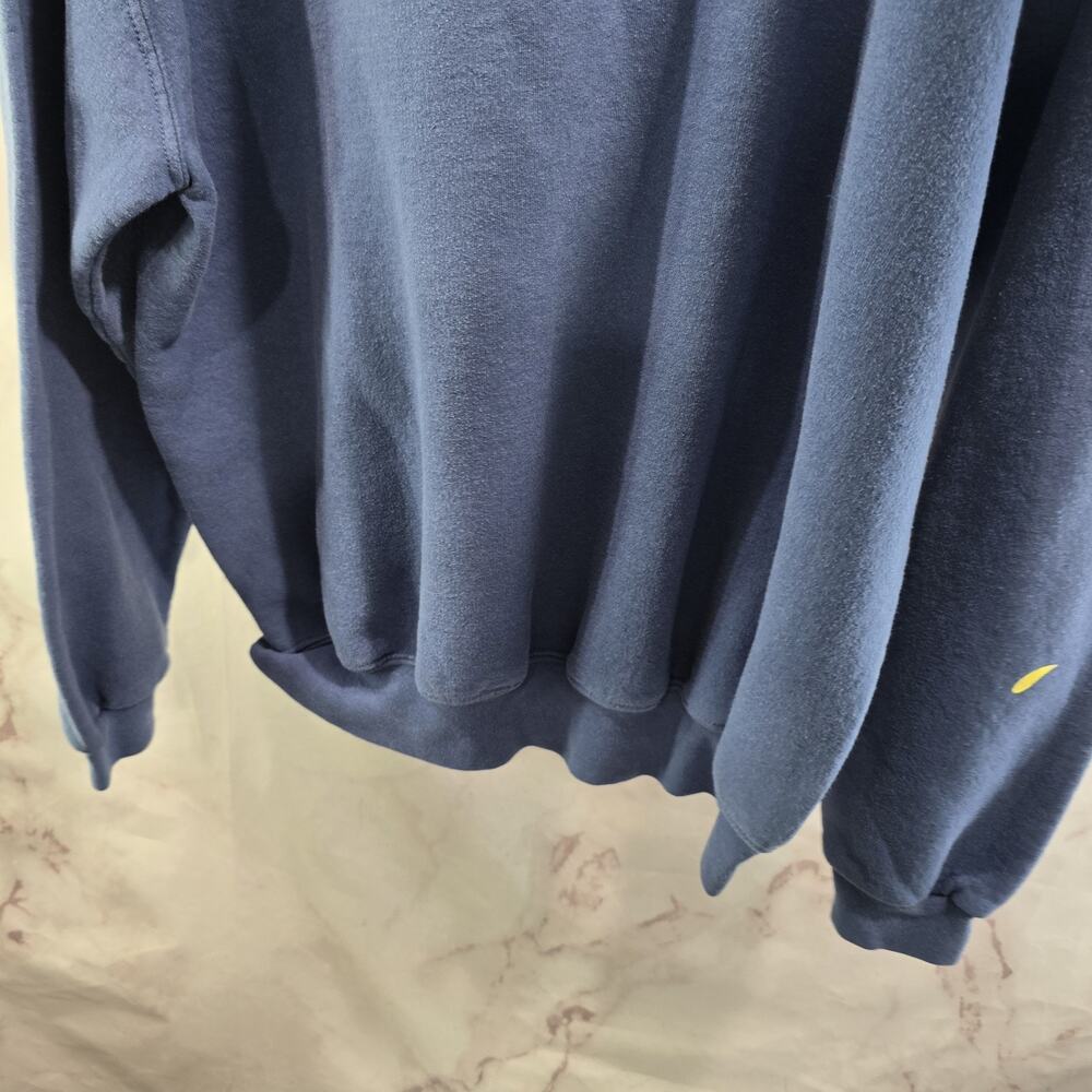 Vintage Sweatshirt Womens XL Blue Sunflower Granny 90s Pullover Crewneck Flower - Picture 7 of 12